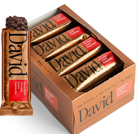 David Protein Bronze Peanut Butter Chocolate Crunch High Protein Bars