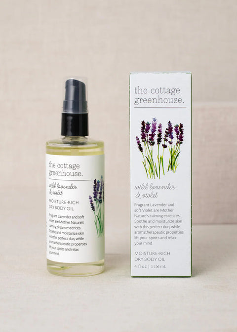 The Cottage Greenhouse Wild Lavender & Violet Dry Body Oil
