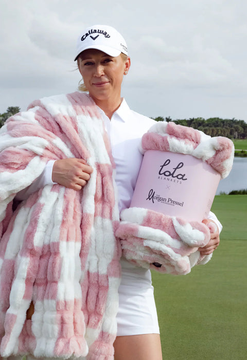 LOLA BLANKET BABY - Pink Check