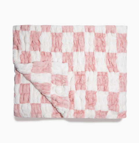 LOLA BLANKET BABY - Pink Check