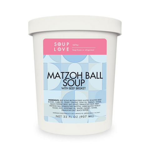 Matzoh Ball Soup with Beef Brisket
